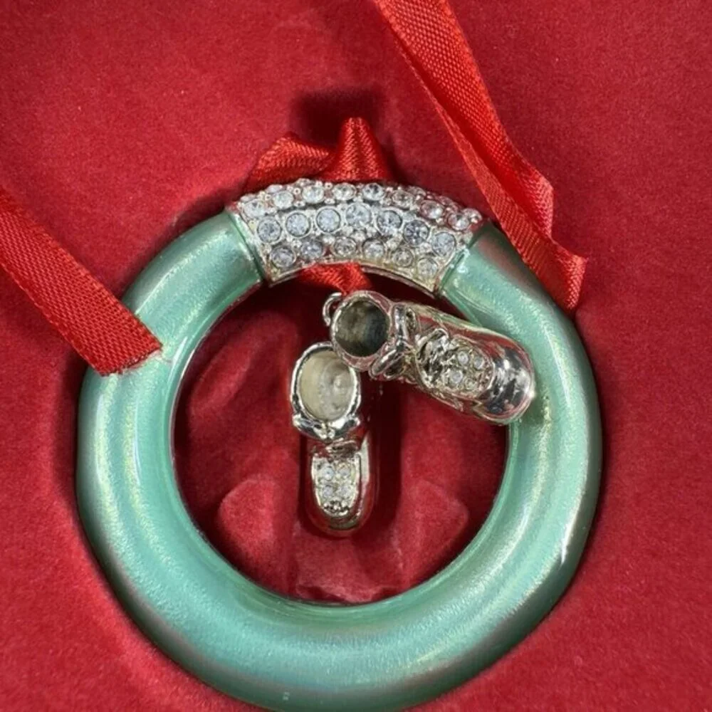 Lenox Ornament Baby Jewels Baby Ring Boy‎ Ornament Silver plated New In Box